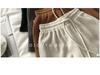 Korean-Style Summer Waffle Knit Women's Loose Wide-Leg Sports Shorts