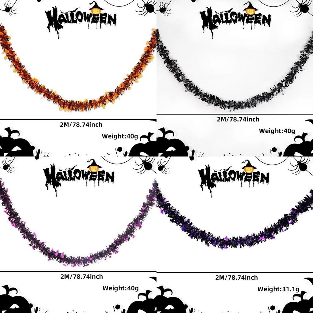 Decoration Halloween Festive Colorful Streamers With Pumpkin Skull Designs Bat