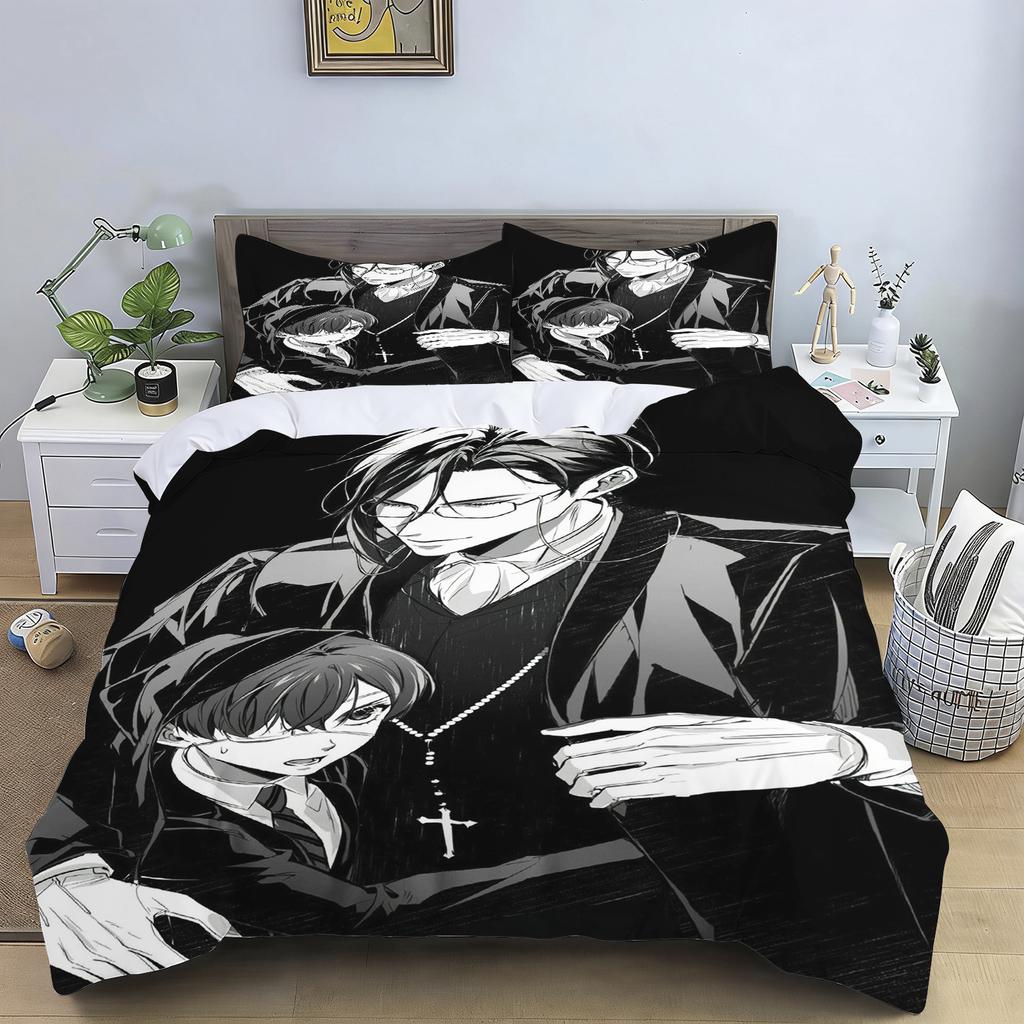 2/3pcs Bedding Set Cartoon Japanese Manga Black Butler Duvet Cover Childlike Bedroom 100% Polyester Adult Gift