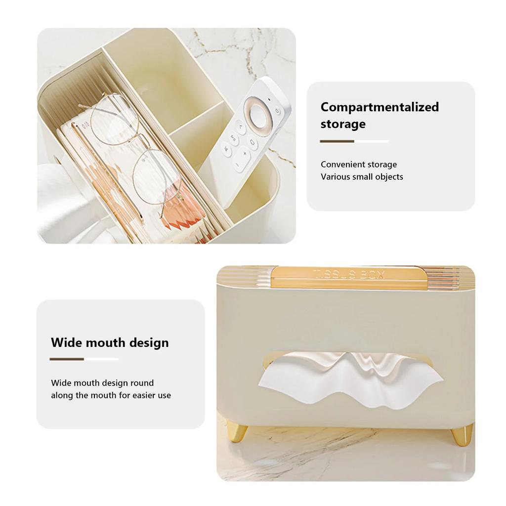 TISSUS BOXPremium Tissue Box, Suitable For Home Living Room, Coffee Table, And Also Serves As A Remote Control And Desktop Storage Box.