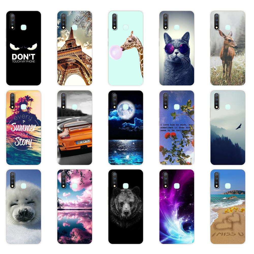 Dla Vivo Y19 Case 6.53 ''miękki TPU silikonowy pokrowiec dla Vivo Y19 Y 19 VivoY19 Case tylna obudowa telefonu zderzak ochronny Shell Bag Coque