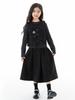 Autumn 2025 Girl's Casual Parent-Child Three-Piece Set: Vest, Base Shirt, Skirt