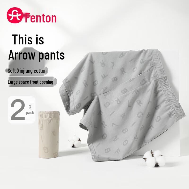 

Мужские дышащие хлопковые боксеры Fenteng (2-Pack) 2XL