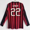 AC Milan Jersey 1314 Serie A Football Jersey Home Court Short Sleeve No. 22 Kaka Balotelli Classic Retro Jersey