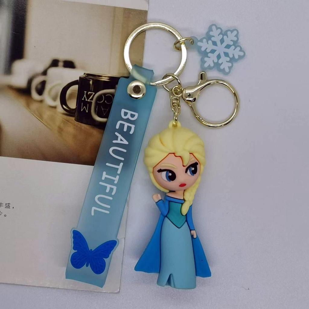 Creative Cartoon Princess Resin Keychain Pendant for Bags and Cars
