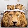 Animal Lion Bedding Set Cool Animal Bed Linen Home Decor Single Double Twin Size For Boys Girls Boys Adults Lion Duvet Cover Set