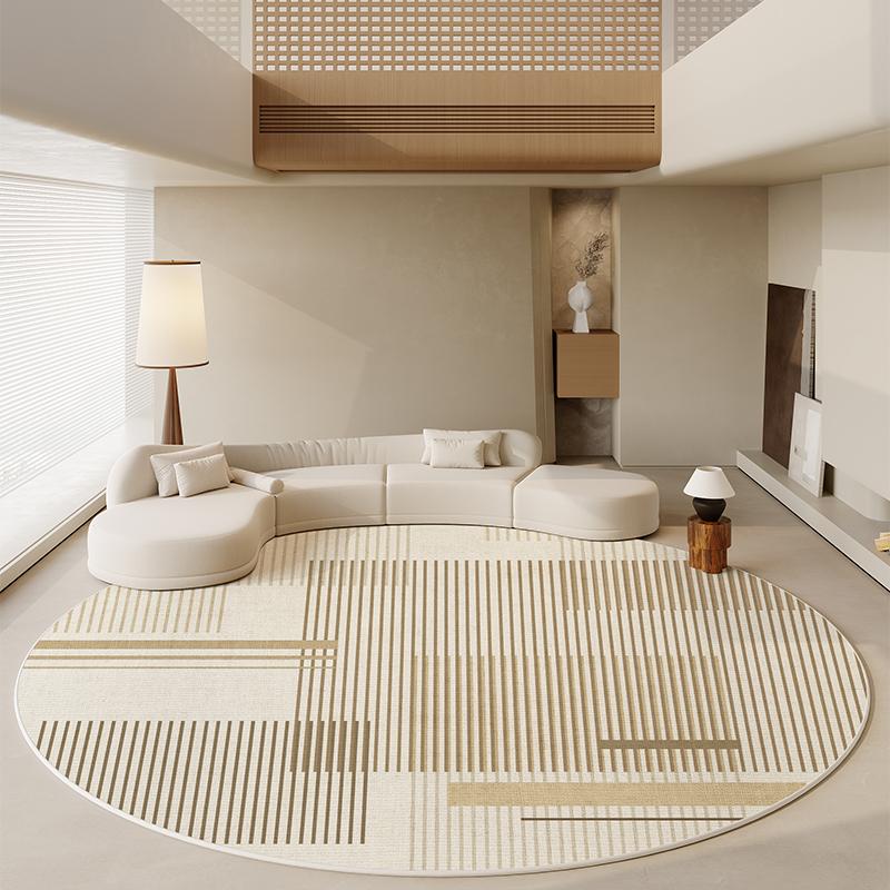 

Wabi-sabi Style Living Room Decoration Carpet Large Area Round Rugs for Bedroom Home Washable Floor Mat Soft Anti-slip Study Rug 80x80CM