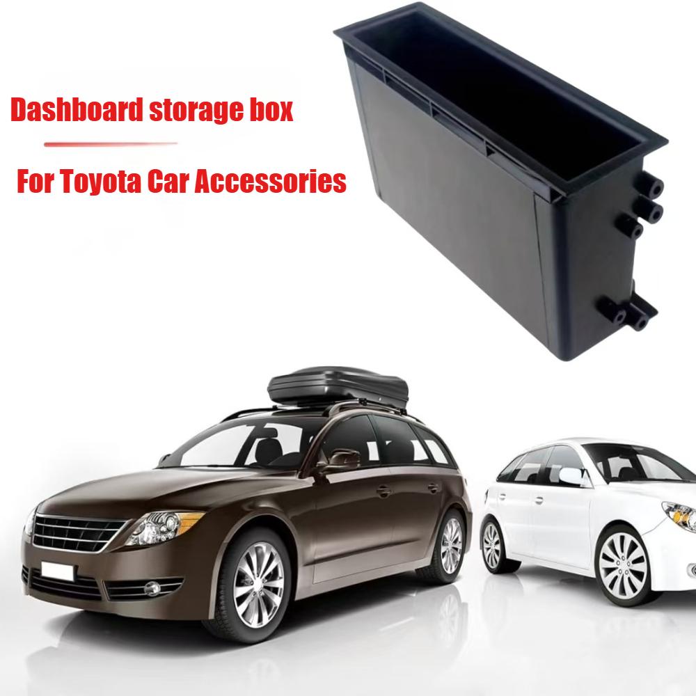 

Органайзер-бокс для хранения на приборной панели одинарного DIN для автомобильных аксессуаров Toyota, предназначенный для хранения автомобильного радио, CD и других предметов чёрный