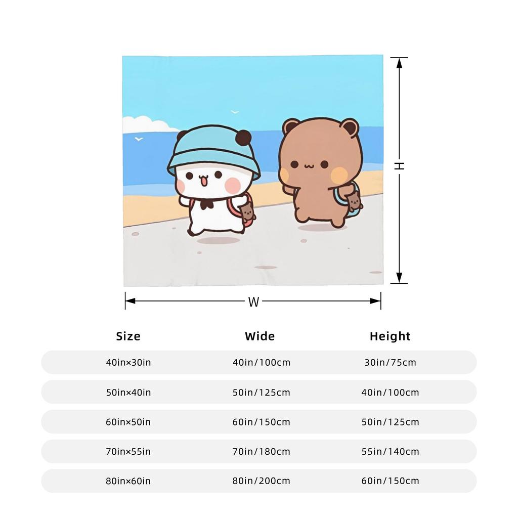 Cute Cartoon Bubu Dudu Blanket Cover Flannel Throw Blankets Summer Air Conditioning Printed Soft Warm Bedspread