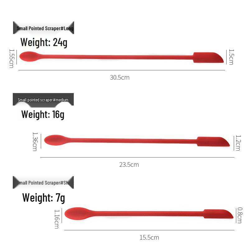 3-Piece Silicone Double-Headed Mini Spatula Set: Cosmetic Digging Tools & Sauce Spreader