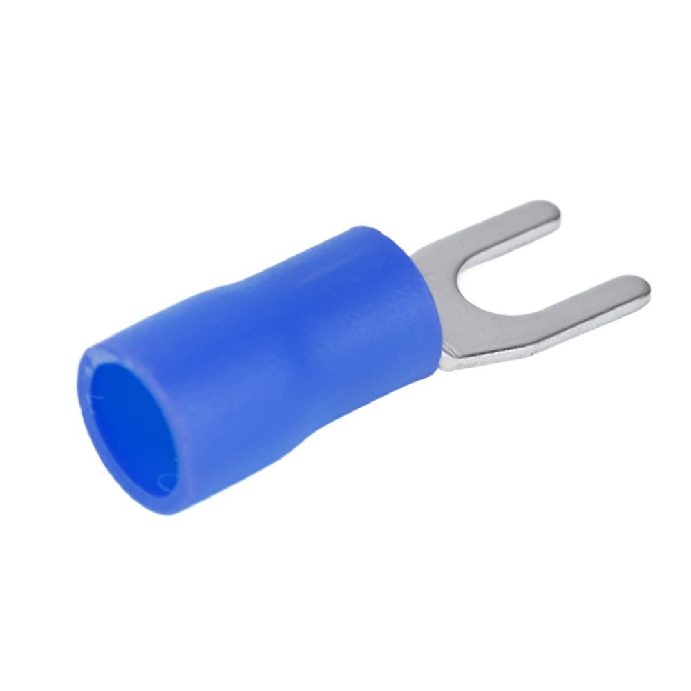 300PCS Blue U Type Wire Connector SV1.25-4 Fork Spade Wire Connector  Transportation Lighting