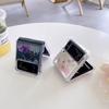 Real Dried Flower Sequins Glitter Phone Case For Samsung Z Flip 3 4 5 6 Case For Galaxy Fold 4 5 6 Soft Shockproof Cover