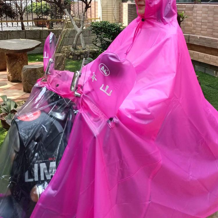 Enhanced Electric Vehicle Motorcycle Rain Poncho with Double Windshield