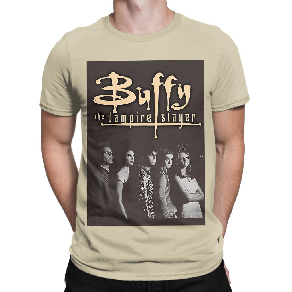bBuffy The Vampire Slayer black paiting Funny 100 Cotton TShirt Buffy The Vampire Slayer Band Tops Tees For Unisex
