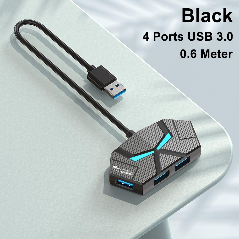 

7 Ports USB 3.0 HUB USB Docking Station USB Splitter Adapter 5Gbps High Speed Transmission PD Power Supply For Laptop Computer