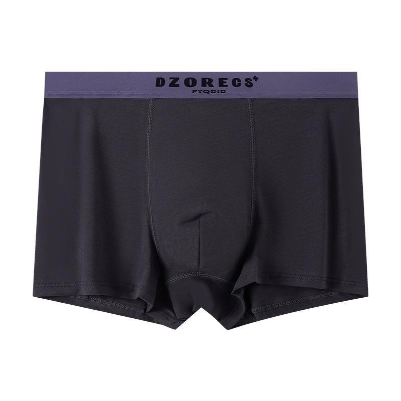 

Men s Spring and Autumn Cotton 10A Antibacterial Breathable Flat Angle Underwear 4XL фіолетовий/сірий