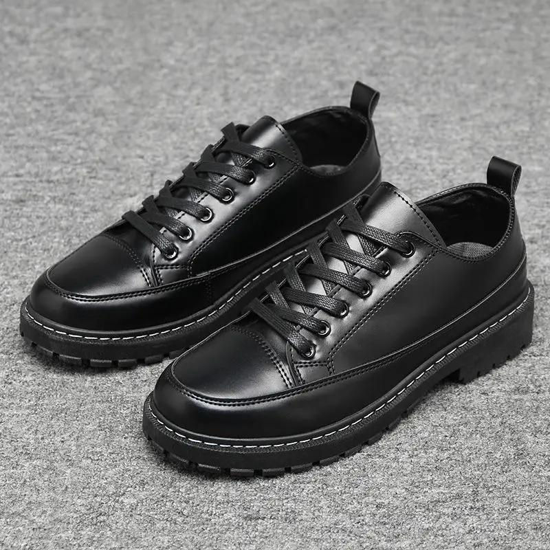 Business Male Casual Shoe Formal Dress Black New In Men's Leather Shoes On Sale Elegant Social Common Footwear Offer Adults Pu