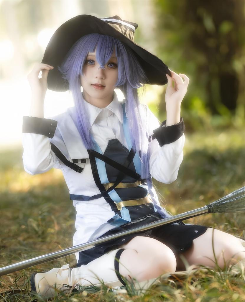 Mushoku Tensei Cosplay with Wig Roxy Cosplay Migurdia Cosplay Greyrat Cosplay Top and Bottom Set Adult Costume Cultural Festival Event L [NOKIJP]