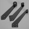 Rubber Bumper Black Silver 90-degree Doorstop Heavy-duty Rubber Thick Rubber Pad Stainless Steel Construction For Hotel Lobby