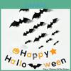 Halloween Bat Stickers Pack Of 12 Pvc Bat Decals For Bar Ktv And Party Decoration