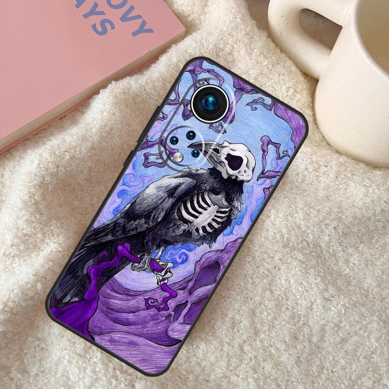

Raven Dark Crow Skull Case For Honor X9c X8a X8b X9b X9a X8 X9 50 70 90 Lite Honor 200 Lite Magic 5 6 7 Pro Coque Honor 200 Pro