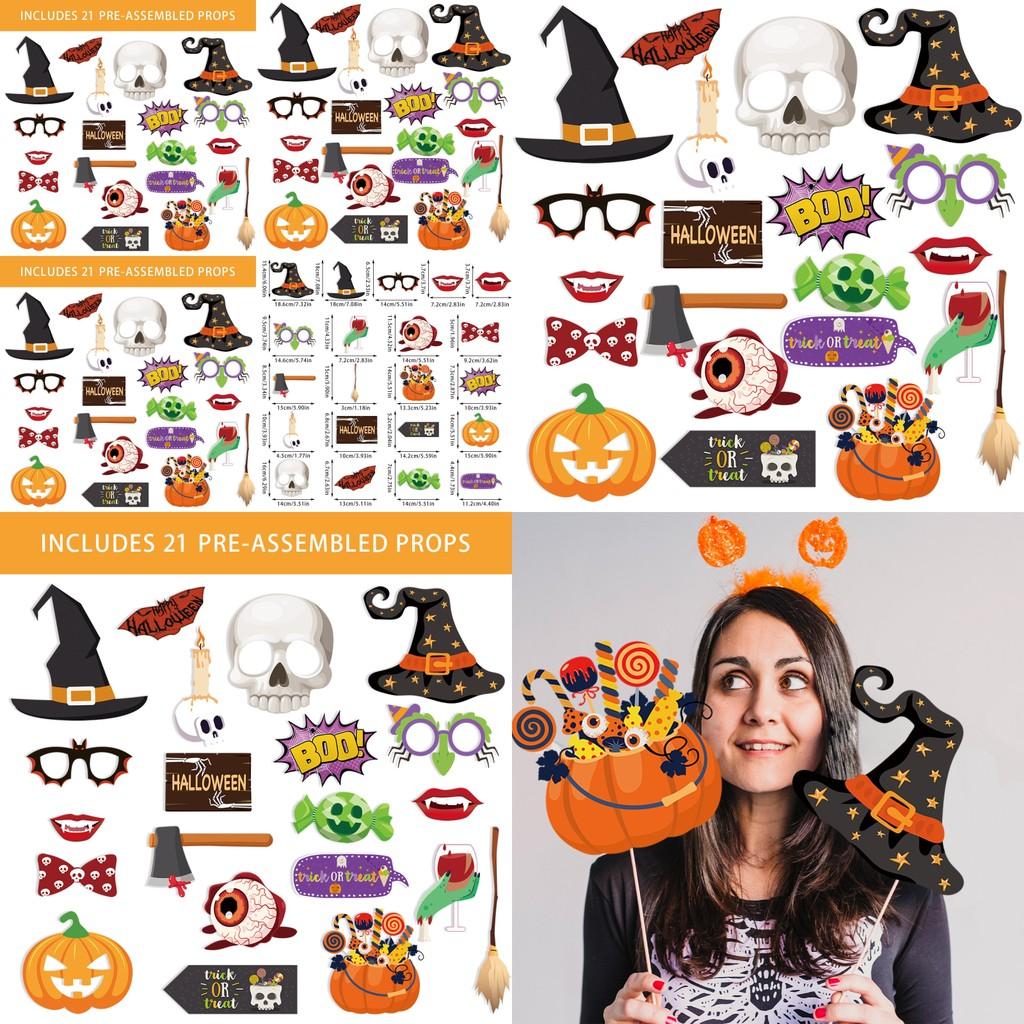 Halloween Skeleton Pumpkin Photo Props With Paper Material For Party Decorating