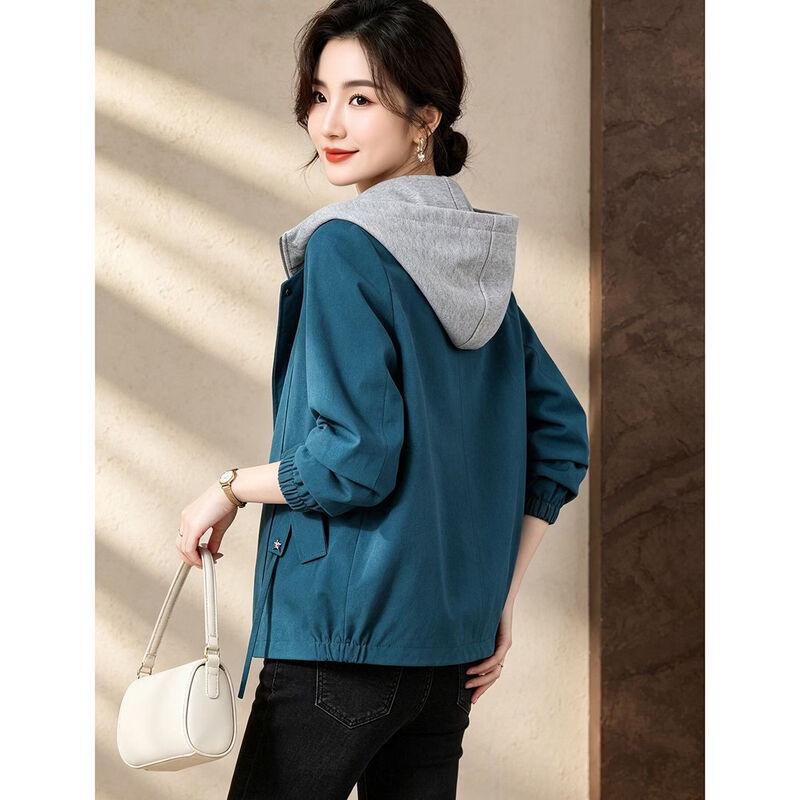 D.F.DEAR Women's Vibrant Color-block Hooded Jacket