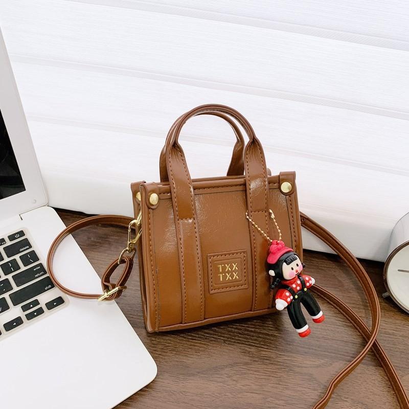 English Solid Letters Color Smooth Satchel Durable Kids Small Bag Crossbody