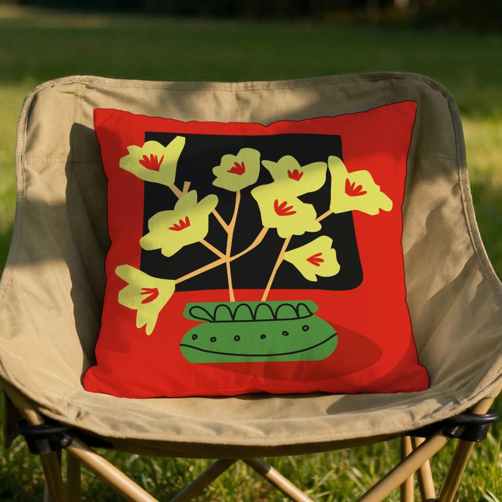 Plants and Flowers Cushion Cover Soft Reversible Durable Pillow Cover MultiScene Use for Home Car Daily Comfort