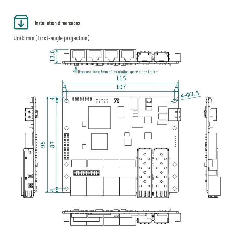 Maiwei 12-Port Full Gigabit Managed Industrial Ethernet Switch