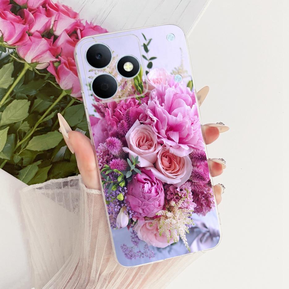 For Realme Note 80 4G Case RMX5388 Cute Cat Flowers Painted Cover Soft Silicone Case For Realme Note 80 Note80 Back Cover Fundas