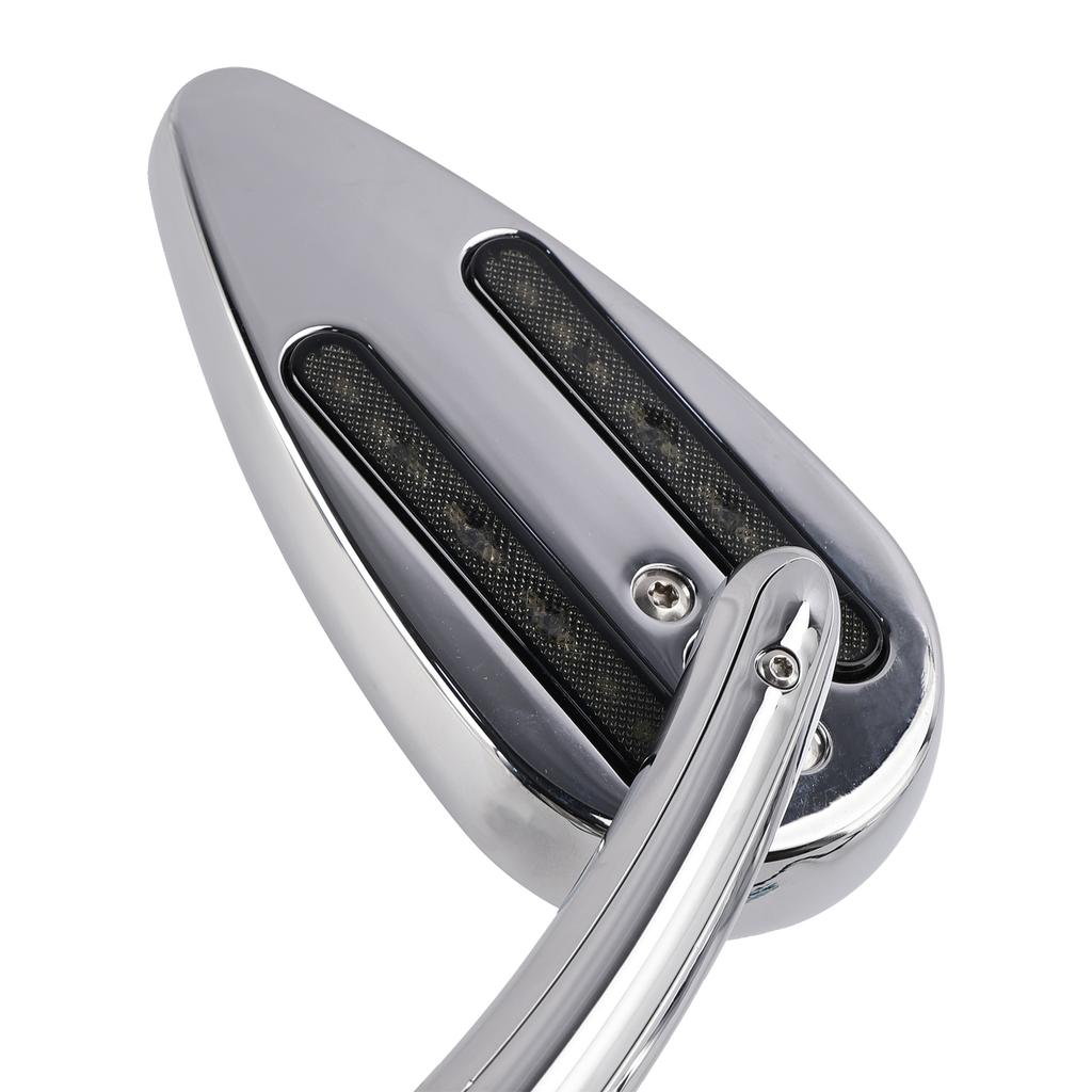 Chrome Custom Dynamics LED Turn Signal Mirrors For Sportster XL 1200 883 1990-2025