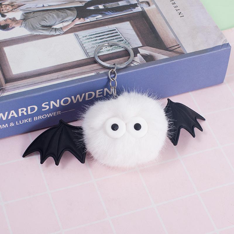 Bat Elf Fur Ball Cute Keychain Silicone Wings Bat Car Bag Plush Pendant