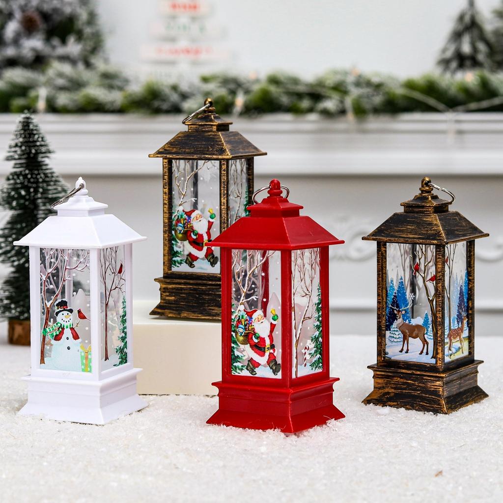 Christmas Lantern Light Ornament Merry Christmas Decorations for Home 2025 Navidad Christmas Tree Decor Xmas Gift New Year 2025