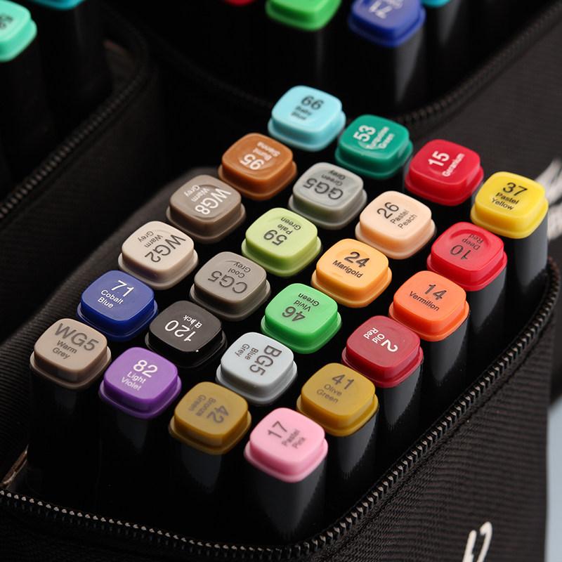 24/36/48/60/80/120/168/Colors Alcohol Drawing Markers Dual Tip Permanent Art Sketch Markers for Illustration School Supplie