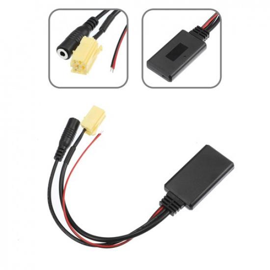 1 Set Car Bluetooth Wireless Adapter With Microphone For Fiat 500 ABS Black