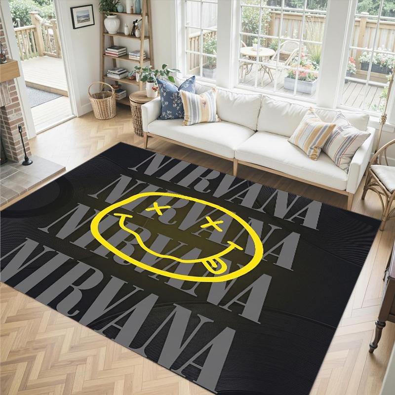 Nirvana Design Crystal Velvet Carpet Cozy Non?Slip Printed Rug For Bedroom Living Room Entrance