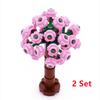 Bausteine Baum Blume Sets Stadt Pflanze Garten Bonsai Wald Natürliche Stadt Straßenansicht Park Dschungel MOC Modell Spielzeug Für Kinder