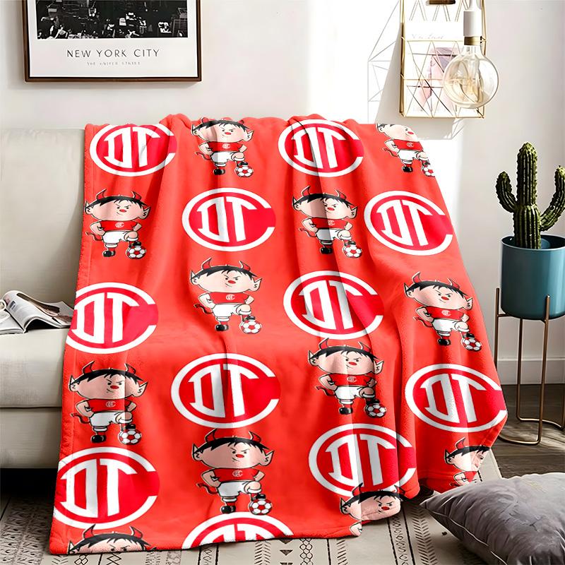 Deportivo Toluca Futbol Club Theme Blanket Suitable For The Sofa Camping And Travel Made Of Soft Flannel Material An Ideal Gift For Occasions Such As 