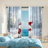 2 st jul snögubbe fönstergardinstång fickdesign för enkel installation perfekt för sovrum kontor kök vardagsrum