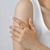 Edelstahl Unregelmäßige Geometrische Linien Ring für Damen,Goldfarbene Offene Ringe,Modeschmuck Geschenke