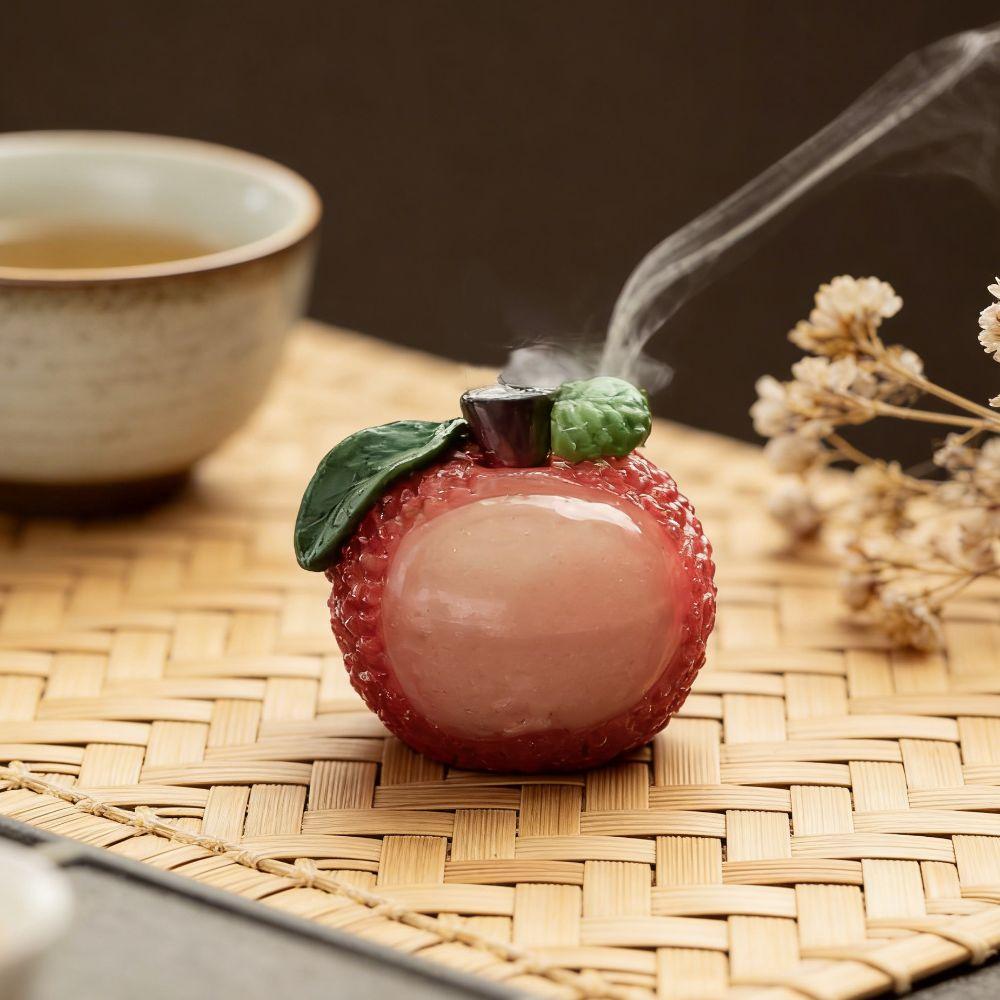 Resin Fruit Aromatherapy Stove Home Ornaments Mini Incense Burner Litchi Incense Burner  Indoor