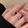 Elegant Floral Lace Adjustable Ring for Women