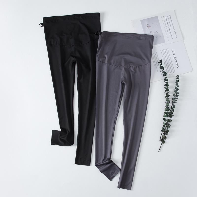 High Elasticity Shark Skin Maternity Leggings - Versatile, Skin-Friendly Spring & Fall Outerwear for Trendy Moms