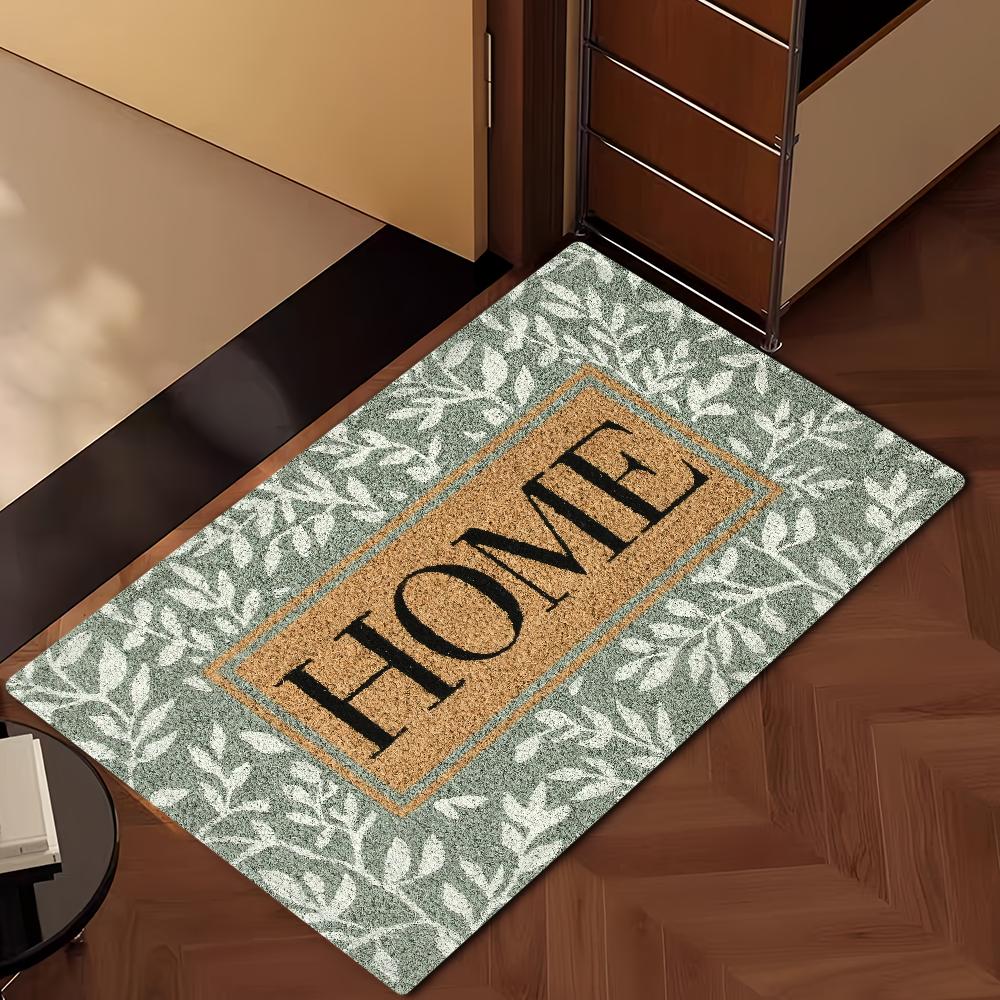 H-Home Cute Welcome Cozy Door Mat Bath Microfiber Decorative Versatile Flannel Floor Mat Quick Dry Absorbent Non-slip Sole