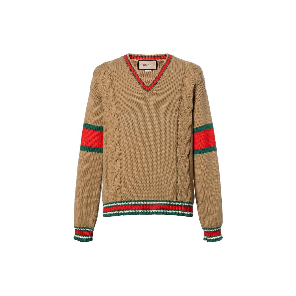 Gucci Sweaters Men's Multicolor V-neck Moderate 599210-XKA32-2602
