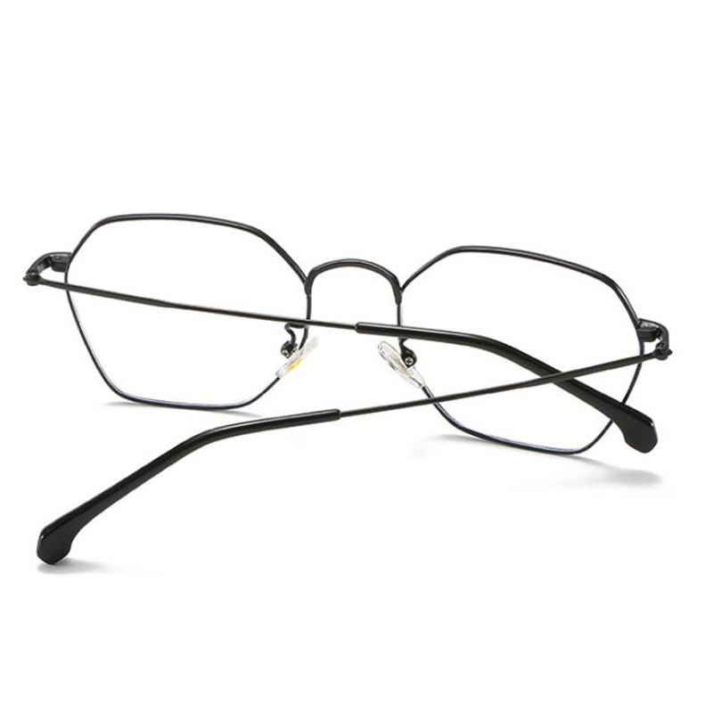 Literature Retro Polygonal Photochromic With Prescription Eyeglasses Female Anti-blue Light Myopia Eyewear Male 0 -0.5 -1.0 Up To -6