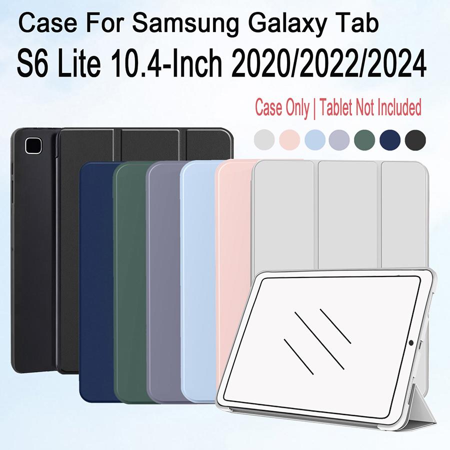 Hülle für Samsung Galaxy Tab S6 Lite 10,4'' // (SM-P620/P610/P613/P615), Magnetische Schlanke Faltständer-Hülle, Weiche Rückseite