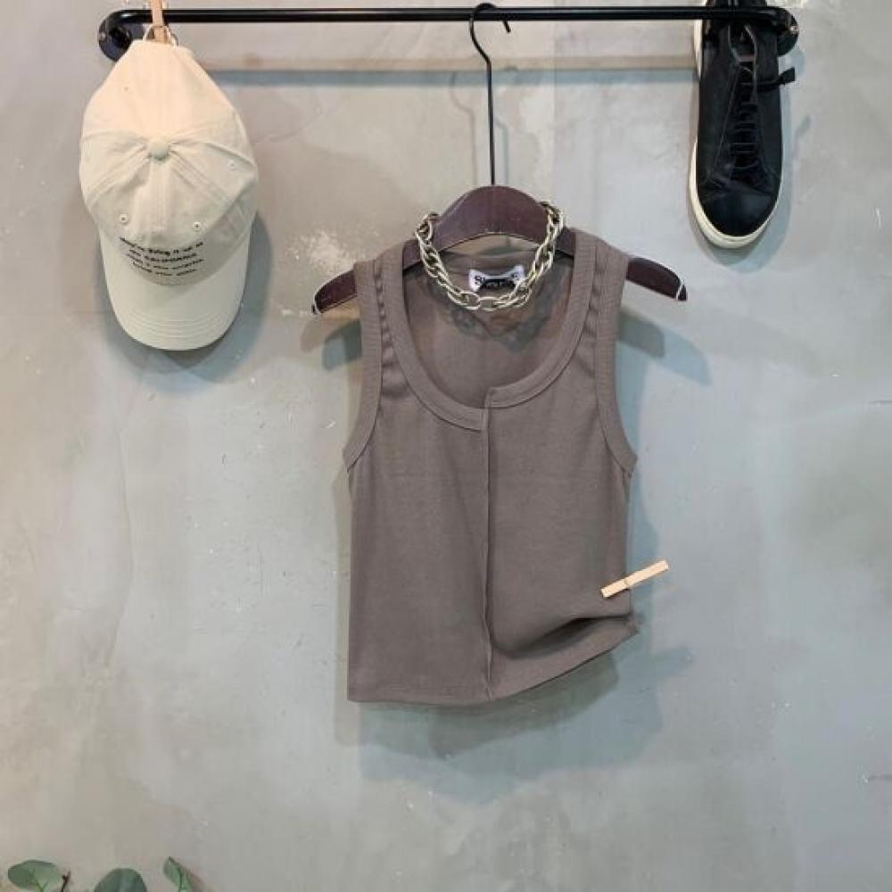 C S In The Room unbalanCed CuT lIne SleeveleSS T ShirT 3Color