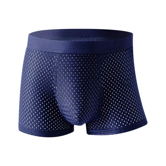 Pánske Slim Fit Šortky Nohavičky Letné Tenké Ľadové Hodváb Jednofarebné Spodná bielizeň Priedušná sieťovina Elastický pás Nohavičky Spodná bielizeň